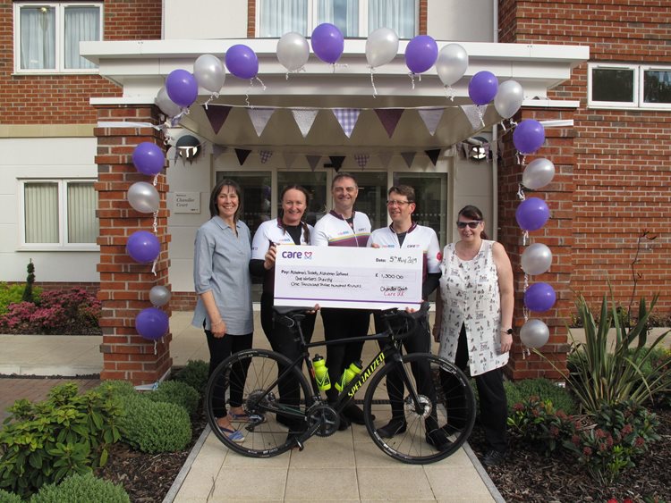 Chandler Court raises £1,600 to support 800-mile charity bike ride